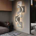 Geometric Wave Pattern LED Wall Sconce - Decorative Lighting