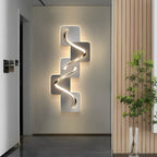 Geometric Wave Pattern LED Wall Sconce - Decorative Lighting