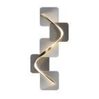 Geometric Wave Pattern LED Wall Sconce - Decorative Lighting