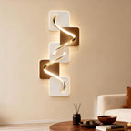 Geometric Wave Pattern LED Wall Sconce - Decorative Lighting