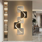 Geometric Wave Pattern LED Wall Sconce - Decorative Lighting