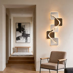 Geometric Wave Pattern LED Wall Sconce - Decorative Lighting