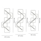 Geometric Wave Pattern LED Wall Sconce - Decorative Lighting