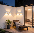 Premium Outdoor Up-Down LED Wave Wall Sconce
