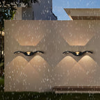 Premium Outdoor Up-Down LED Wave Wall Sconce
