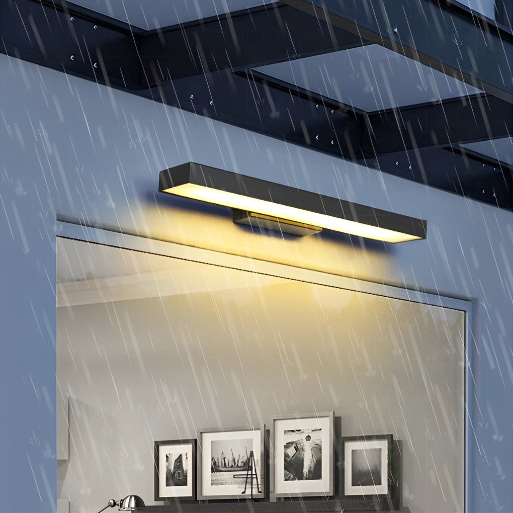Premium Black Rectangular Outdoor LED Wall Light