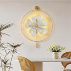 Floral LED Wall Clock with Remote Control