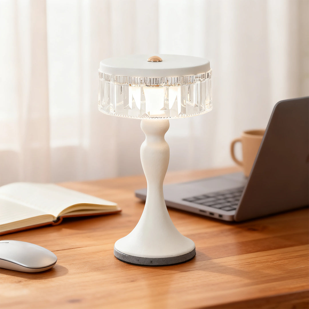 Nordic Minimalist Forged Iron Table Lamp with Acrylic Accent