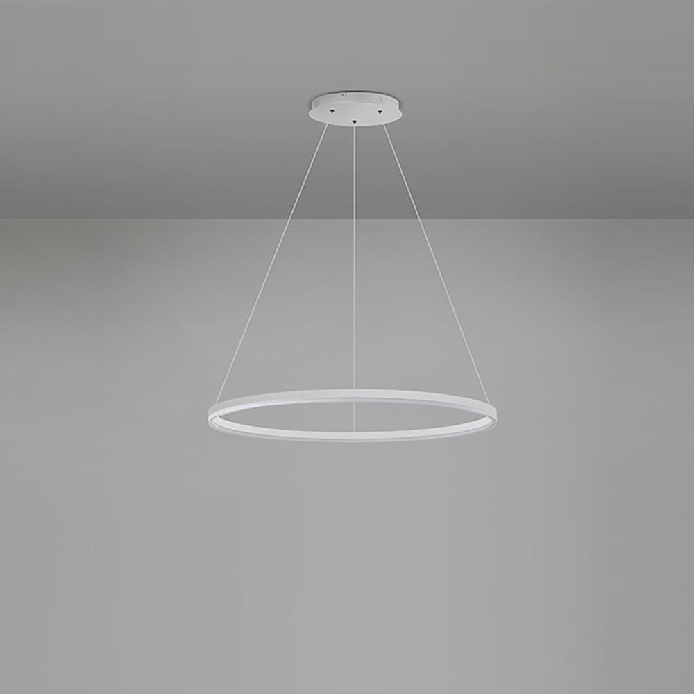 Modern Black LED Ring Chandelier - Aluminum Ceiling Light