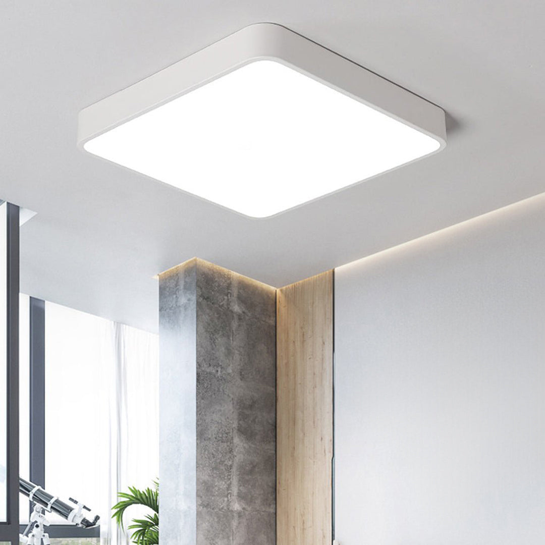 Modern Square LED Ceiling Light with Metal Accents