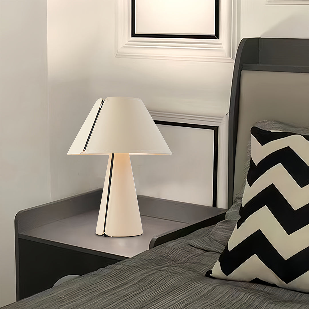Modern White Pleated Shade Table Lamp for Elegant Bedroom Decor