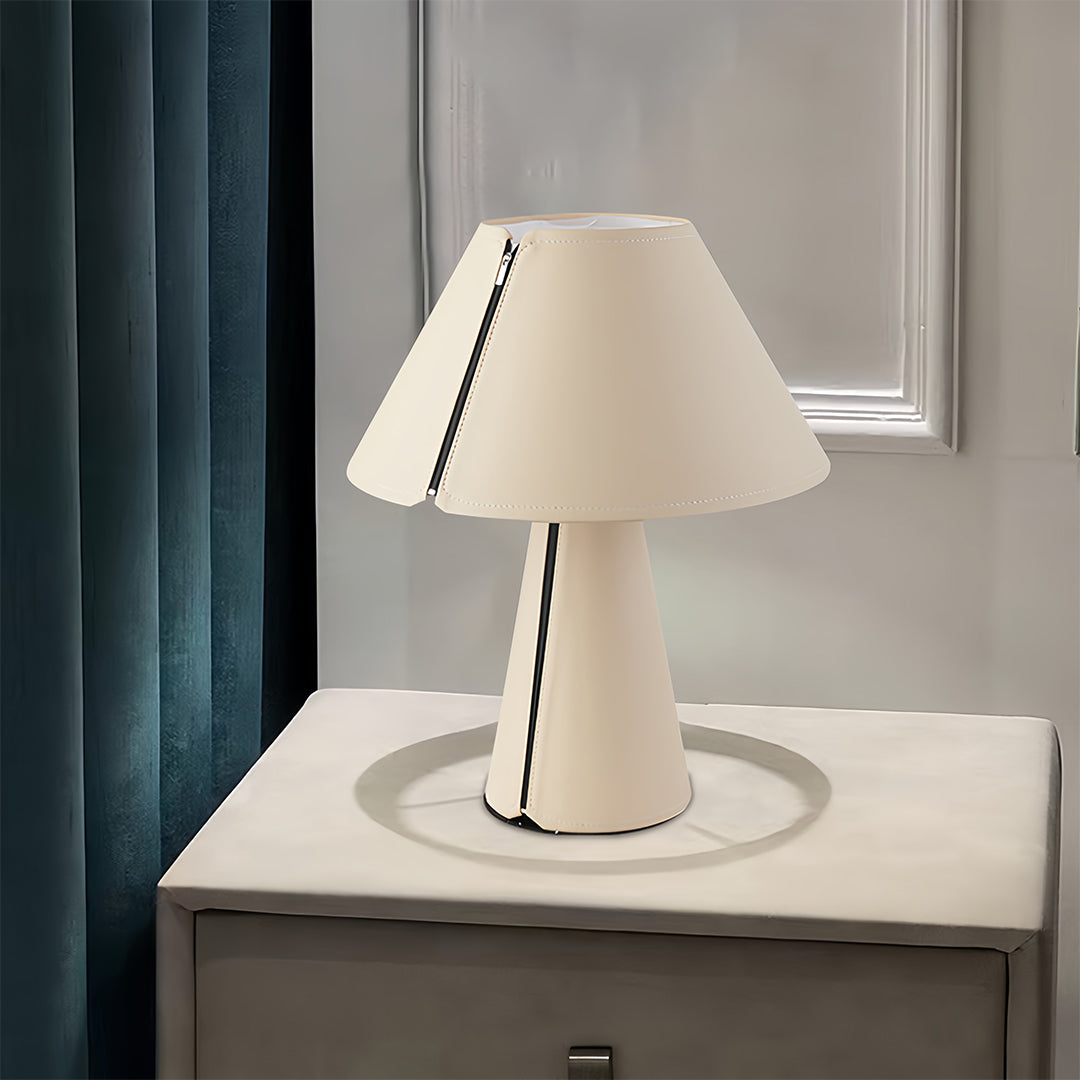 Modern White Pleated Shade Table Lamp for Elegant Bedroom Decor