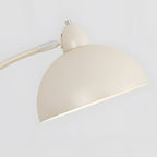 Premium White Arc Floor Lamp with Chrome Finish and Dome Shade
