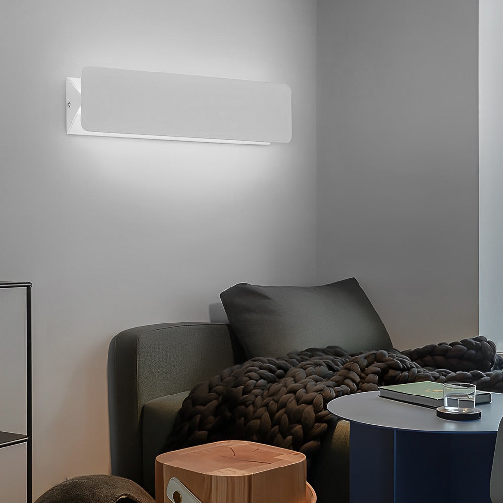 Adjustable White Rectangular LED Wall Light - Premium Metal Design
