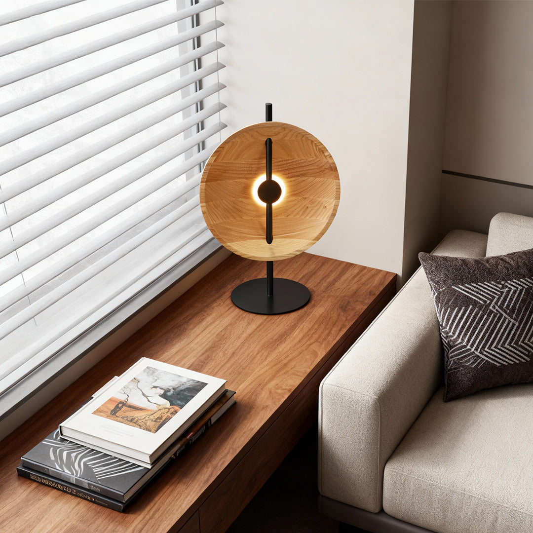 Premium Modern Wood Table Lamp - Minimalist Artistic Design