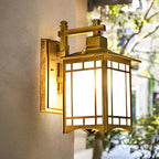 Retro LED Lantern Wall Sconce - Die-Cast Aluminum & Glass