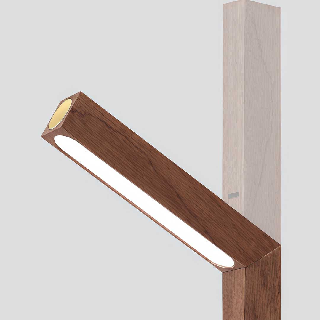 Premium Nordic Touch-Controlled LED Desk Lamp with Dual Magnetic Wooden Base