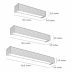 Rectangular Waterproof LED Wooden Wall Lamp - Nordic Style
