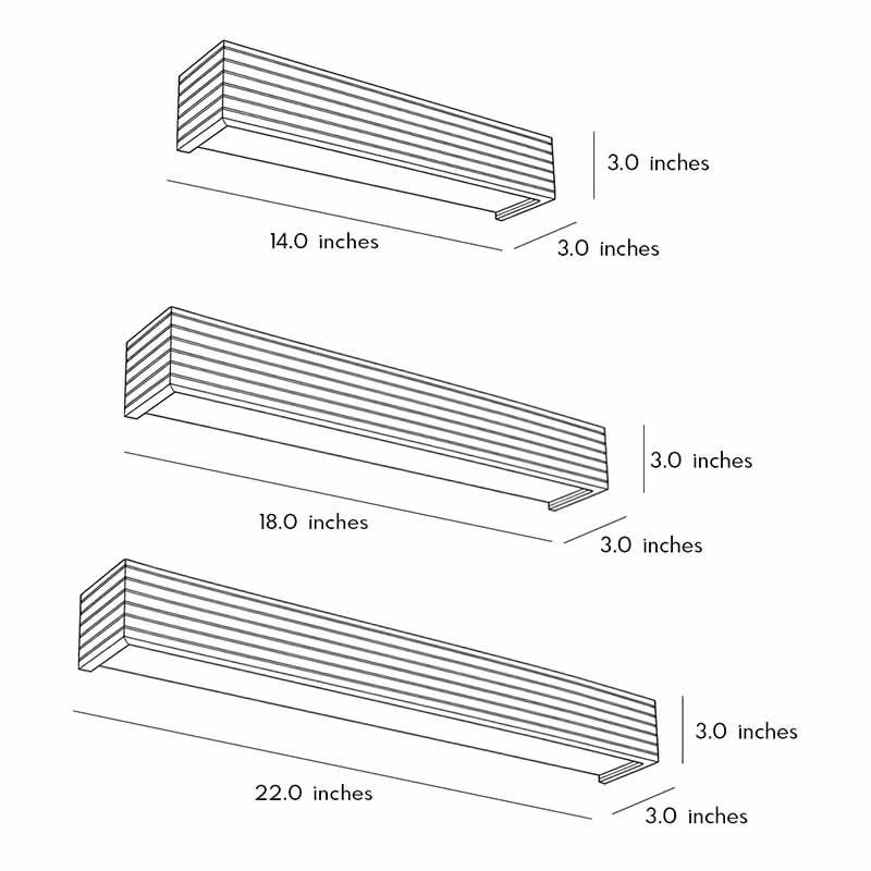 Rectangular Waterproof LED Wooden Wall Lamp - Nordic Style