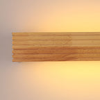 Rectangular Waterproof LED Wooden Wall Lamp - Nordic Style