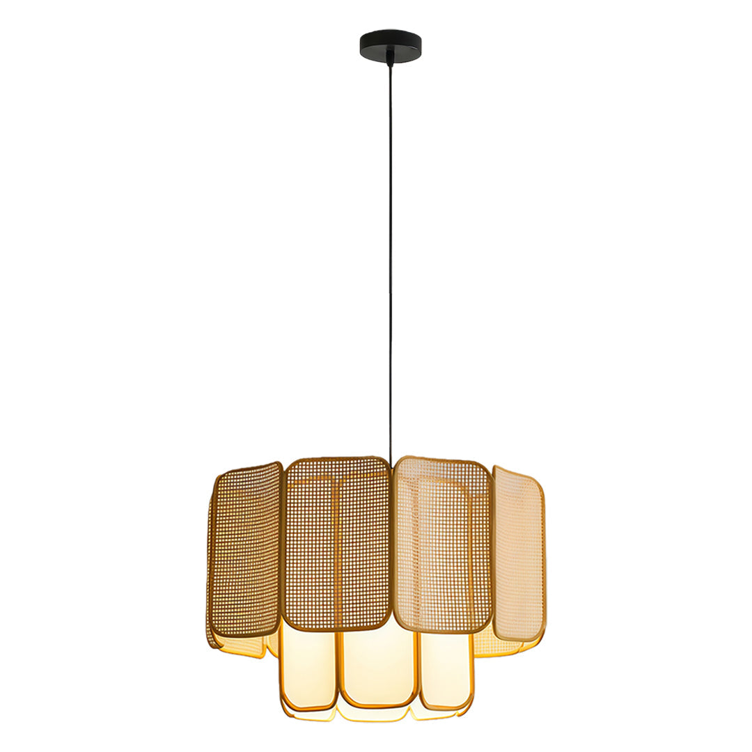 Japanese Zen Bamboo Pendant Light - Rattan Ceiling Fixture