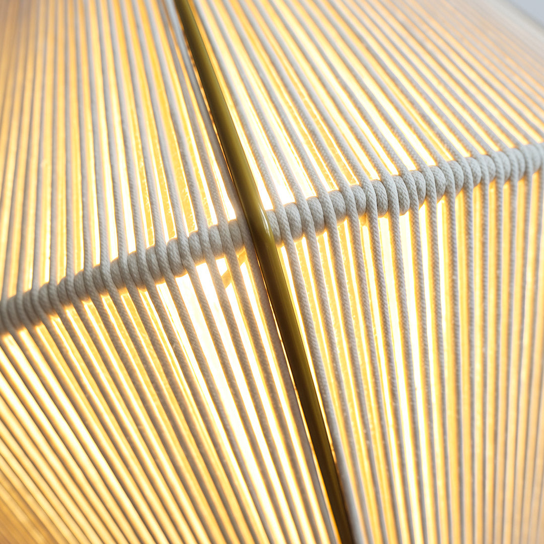 Japanese-Inspired Braided Hemp Rope Pendant Light