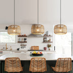 Japanese Minimalist Woven Pendant Ceiling Light
