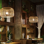 Japanese Minimalist Woven Pendant Ceiling Light