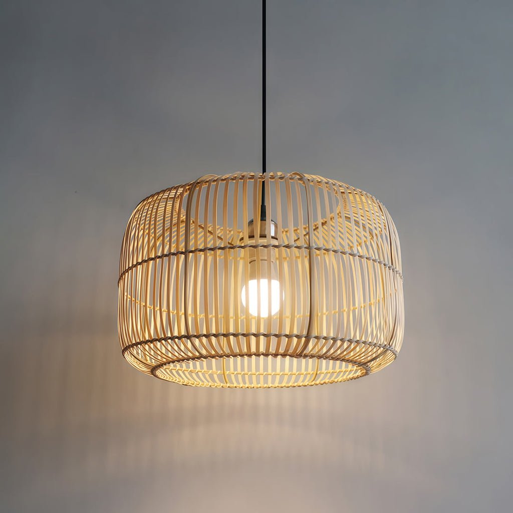 Japanese Minimalist Woven Pendant Ceiling Light