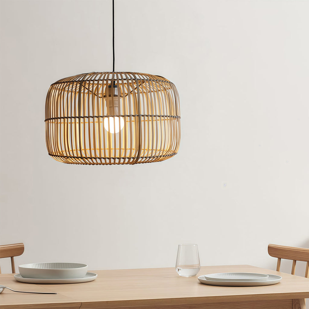 Japanese Minimalist Woven Pendant Ceiling Light