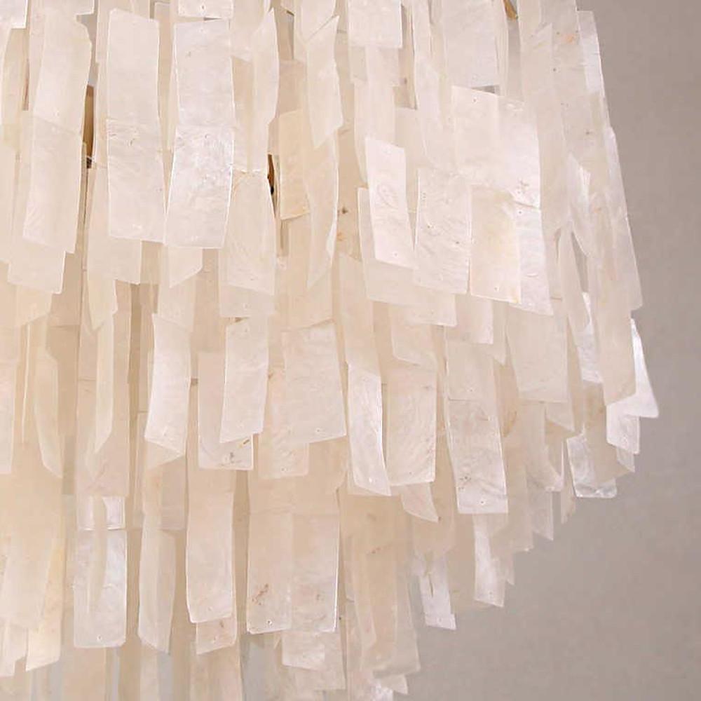Contemporary Shell-Shaped Capiz Chandeliers - Modern Rustic Lighting