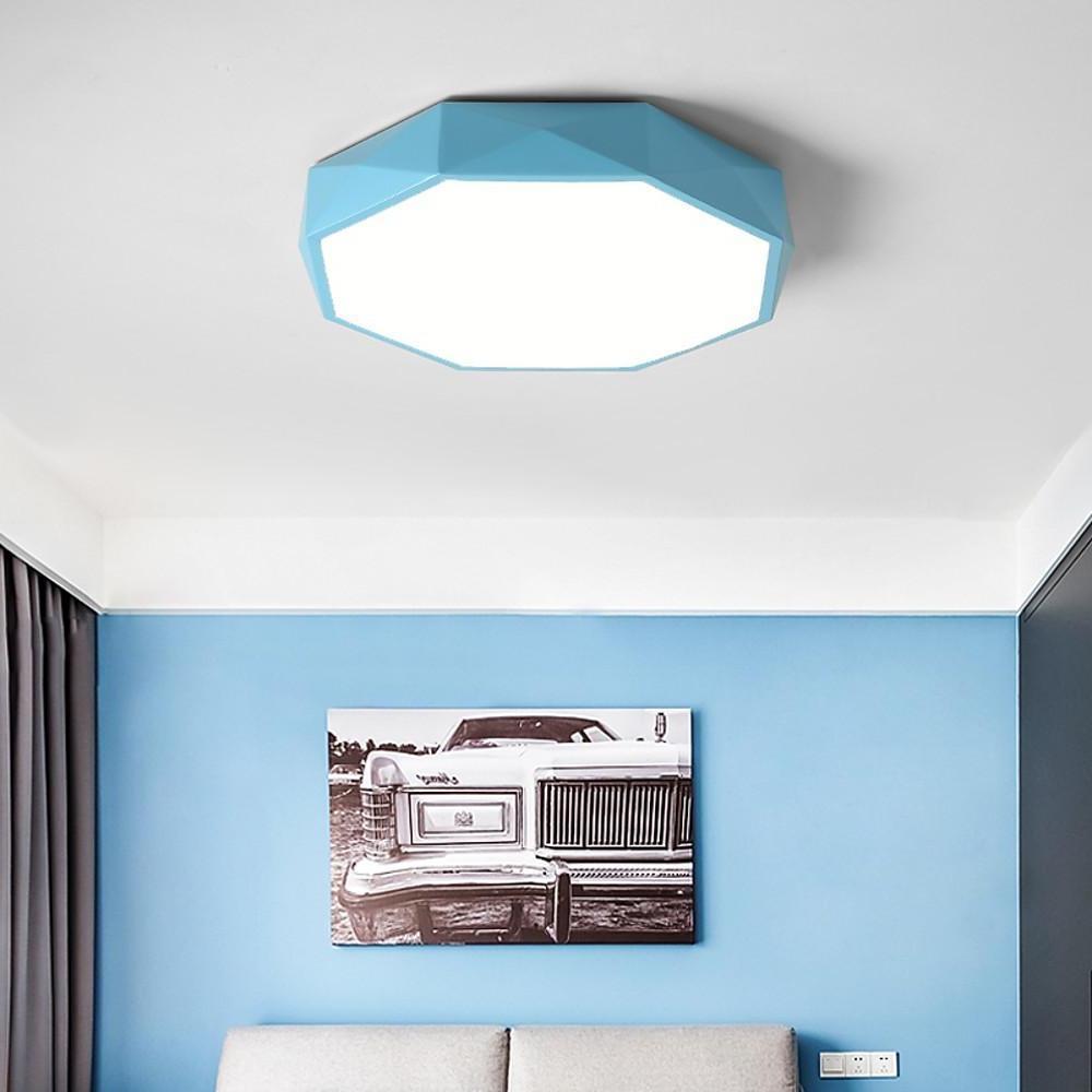 Octagonal LED Flush Mount Ceiling Light for Kids' Bedrooms