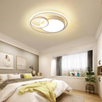 Contemporary LED Round Flush Mount Ceiling Light - Triple Circle Design