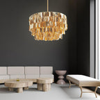 Contemporary Shell-Shaped Capiz Chandeliers - Modern Rustic Lighting