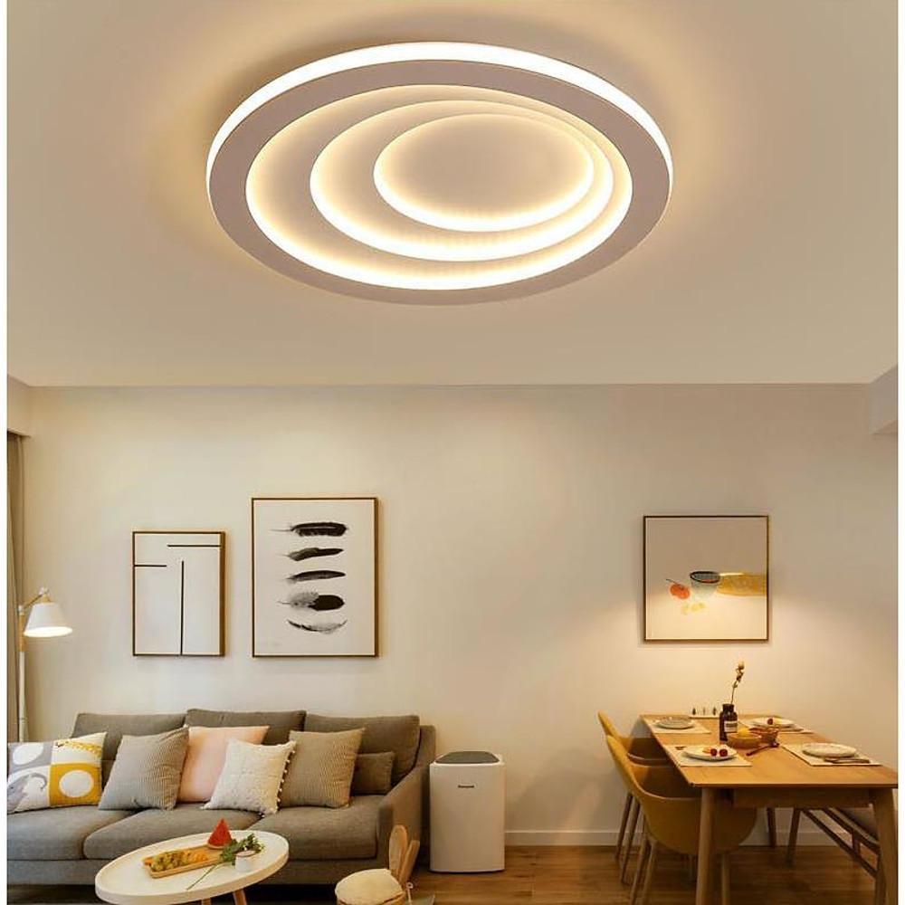 Premium LED Nordic Flush Mount Ceiling Light - 4 Graduated Circles